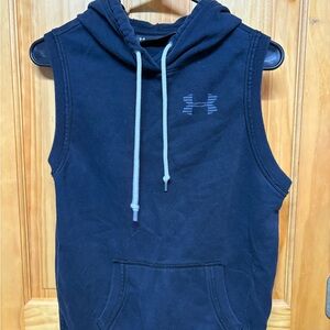 Under Armour sleeveless hoodie with Gray Drawstring